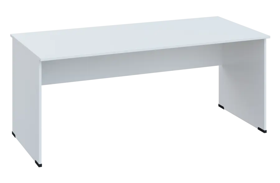 EPL 18 - 18 stůl kancelářský, dřevěná podnož, deska 18 mm, široký 1800 mm, bílá